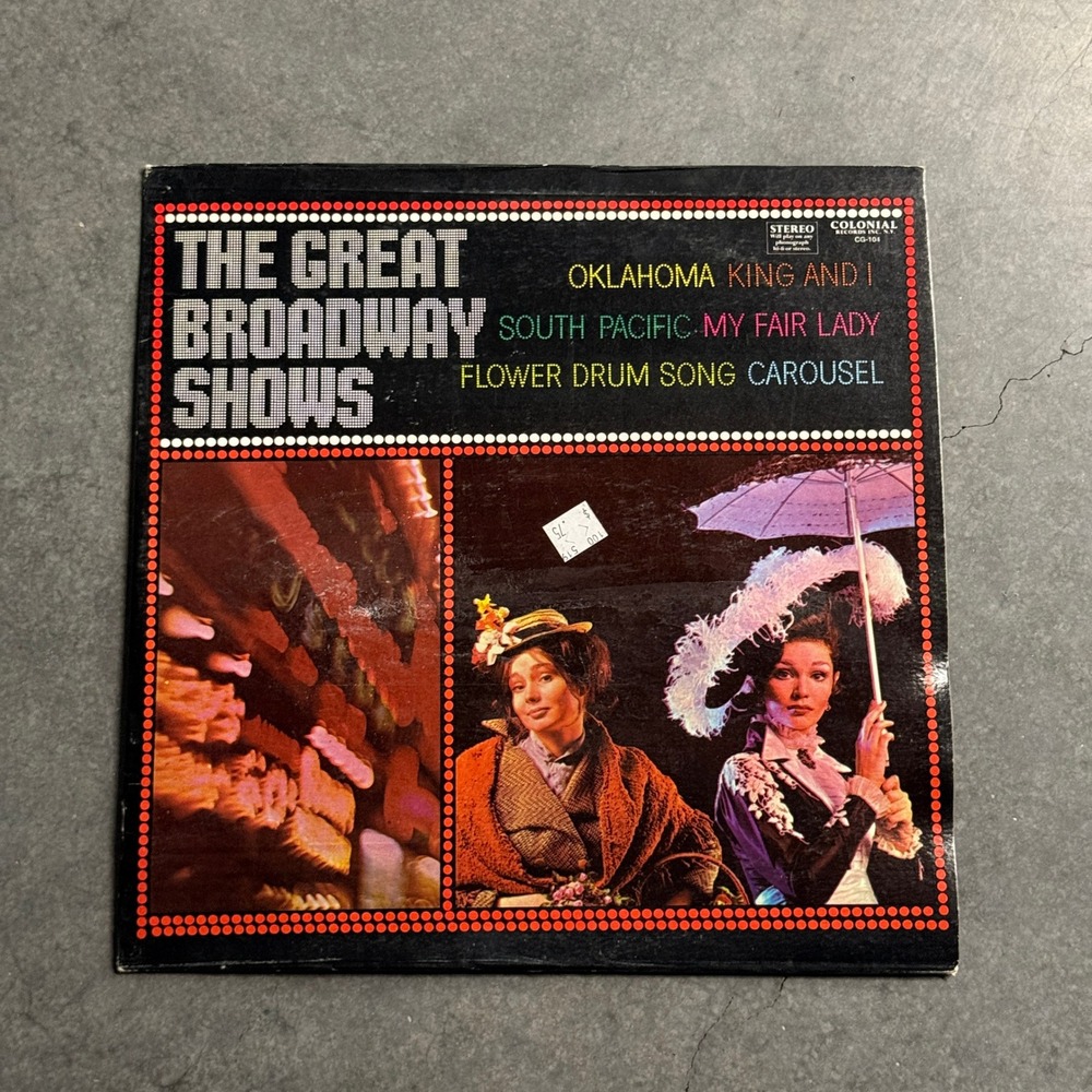 The Great Broadway Shows Vinyl LP Colonial Records CG-104 Oklahoma South Pacific